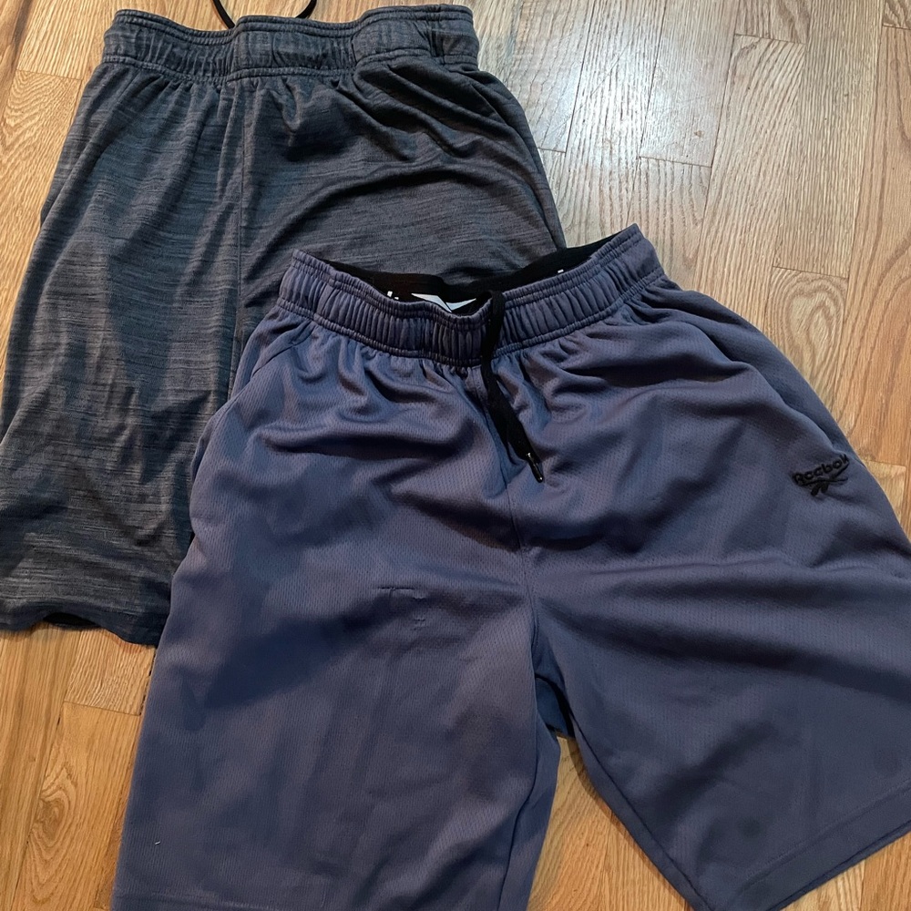 Reebok Men's Dual Gray Athletic Shorts